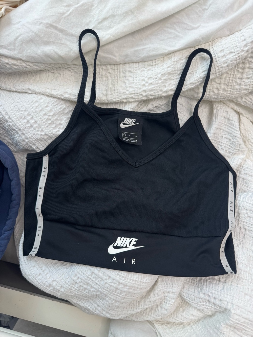 Nike Black Sports Bra with White Logo